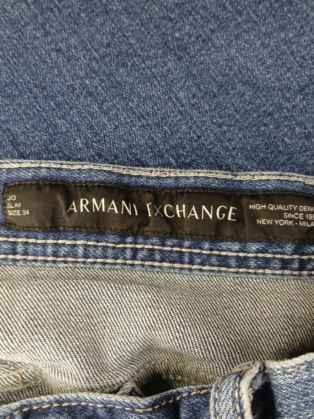 Armani Exchange Mens Jeans 34 J13 Slim Fit Medium Wash Blue Denim Stretch